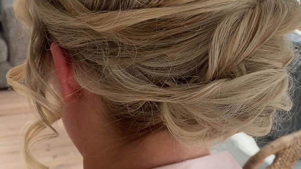 Textured bridal up style